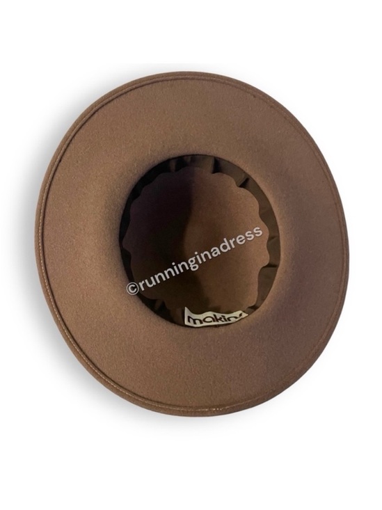 Vintage Hand Blocked Makins New York Felt Chocolate Brown Hat With Bow Hat Band main image 4
